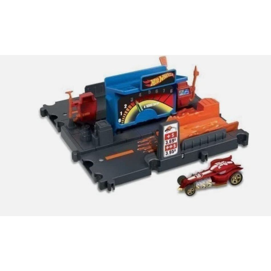 Hot Wheels City Fuel Station Shift Play Set With 1 Car Ages 4+ Mattel