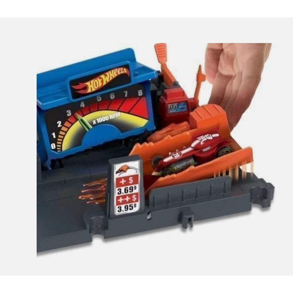 Hot Wheels City Fuel Station Shift Play Set With 1 Car Ages 4+ Mattel