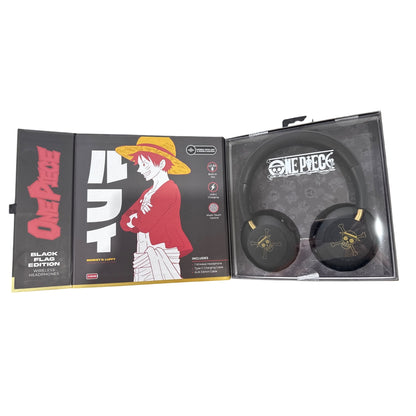 One Piece Black Flag Edition Wireless Headphones USB-C Charging Touch Control Built-In Mic 8-Hour Battery Life