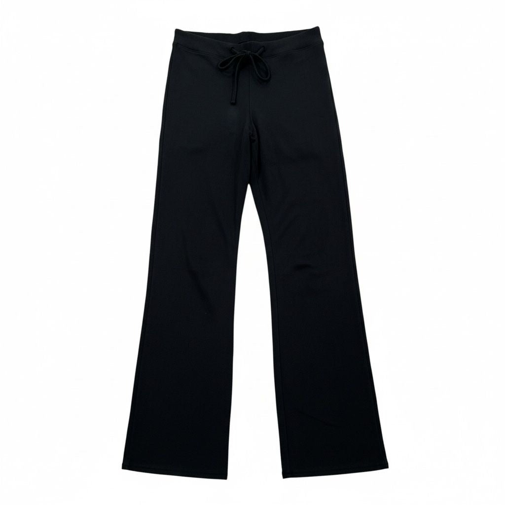 SKIMS Black Wide-Leg Drawstring Lounge Pants XXS New With Tags