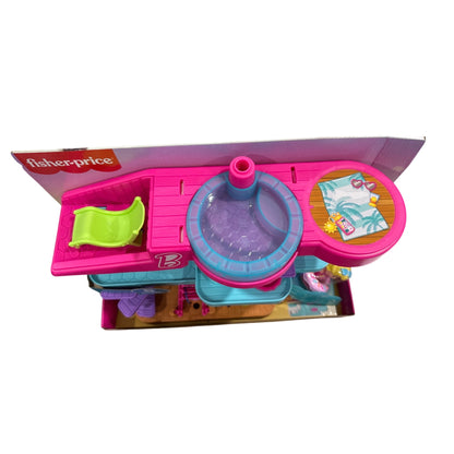 Barbie Little People Beach House Playset By Fisher-Price 5 Play Pieces For Ages 1.5+ Multicolor