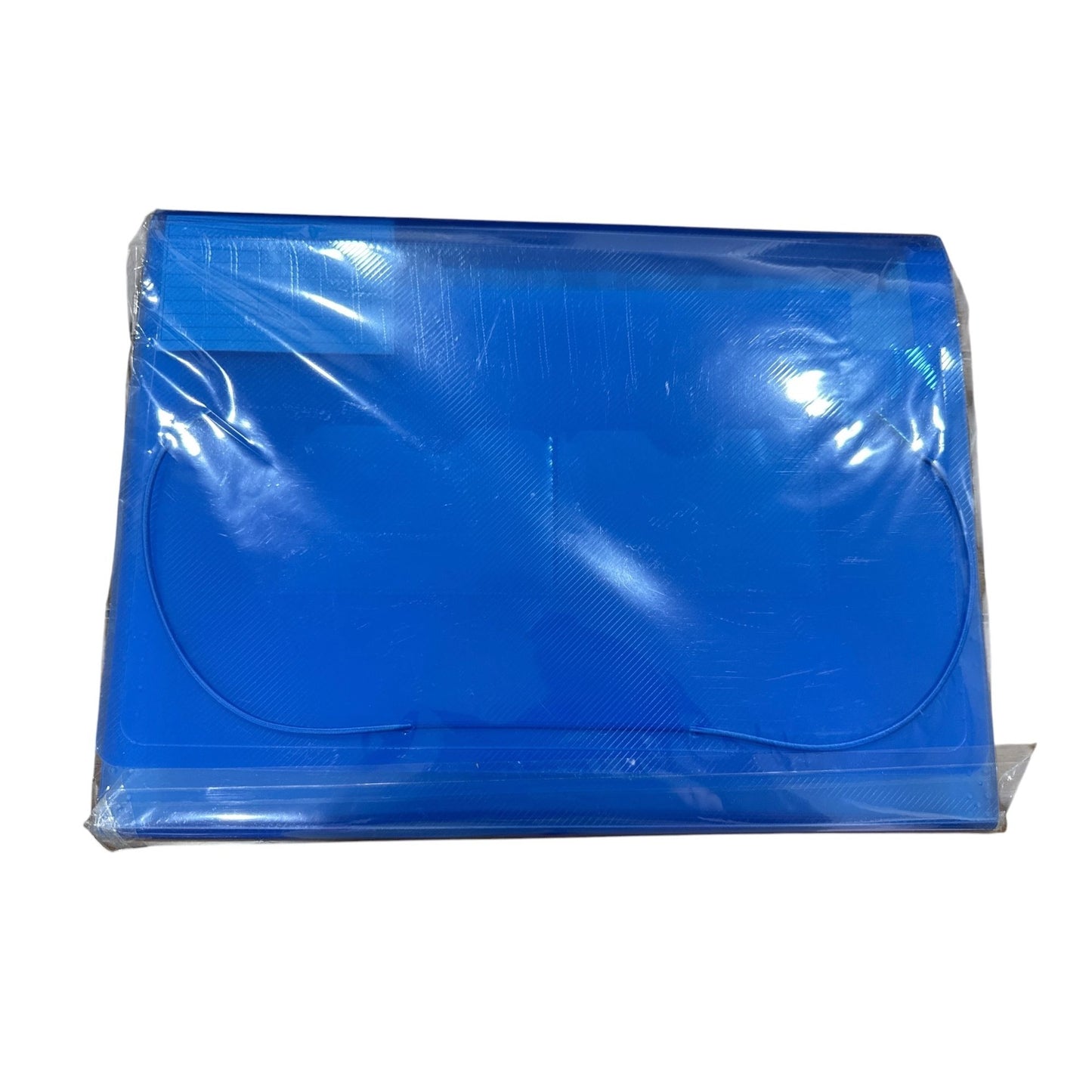 JAM Expanding File 13 Pockets Letter Size 9x13 In Blue Durable Plastic Organizer Document Storage