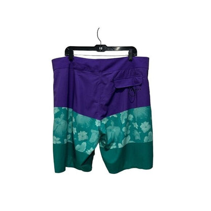 Oakley Men's Performance Fit Boardshorts Purple & Teal Floral Size 38