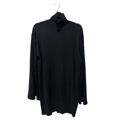 Steve Madden Black Turtleneck Sweater Dress With Long Bell Sleeves Size M