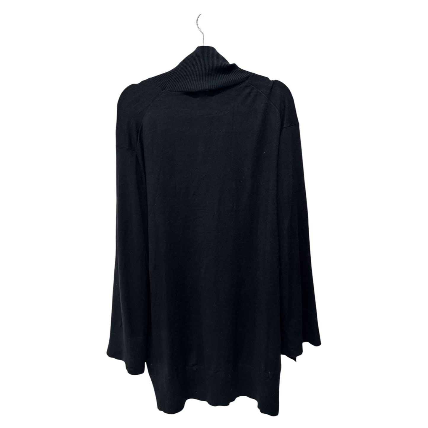 Steve Madden Black Turtleneck Sweater Dress With Long Bell Sleeves Size M