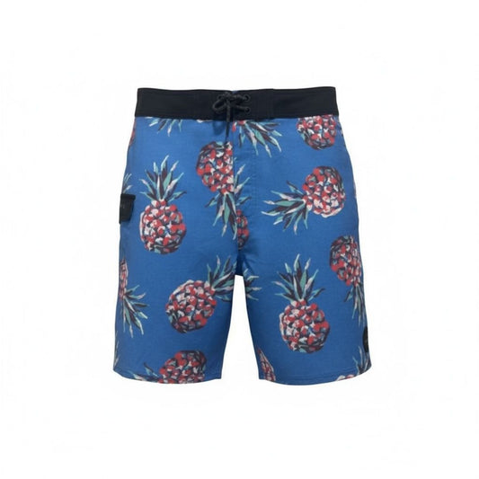 Rip Curl Boys Pineapple Print Blue Swim Trunks Size 20