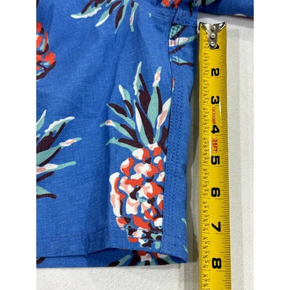 Rip Curl Boys Pineapple Print Blue Swim Trunks Size 20