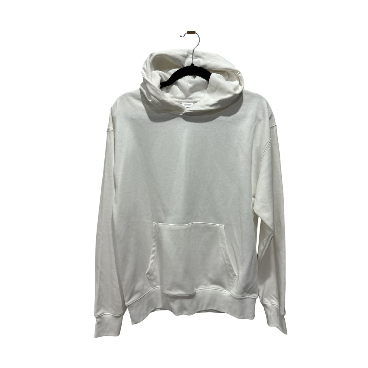 White Graphic Hoodie With "Authentic" & "I Am Allergic To People" Text Kangaroo Pocket Small Size