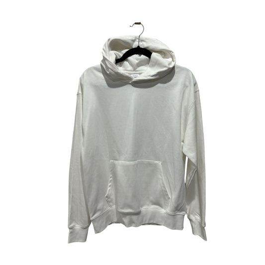White Graphic Hoodie With "Authentic" & "I Am Allergic To People" Text Kangaroo Pocket Small Size