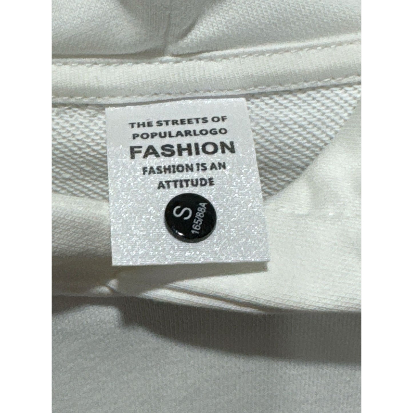 White Graphic Hoodie With "Authentic" & "I Am Allergic To People" Text Kangaroo Pocket Small Size