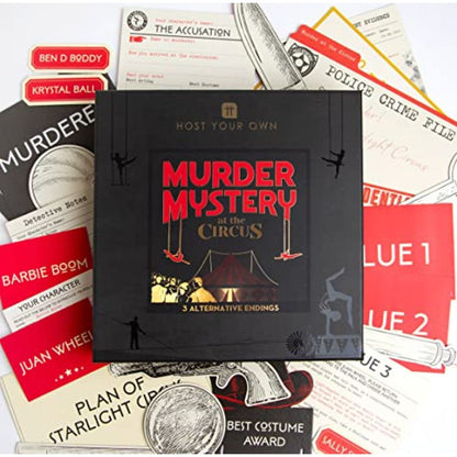 Host Your Own Murder Mystery At The Circus Game Set By Talking Tables