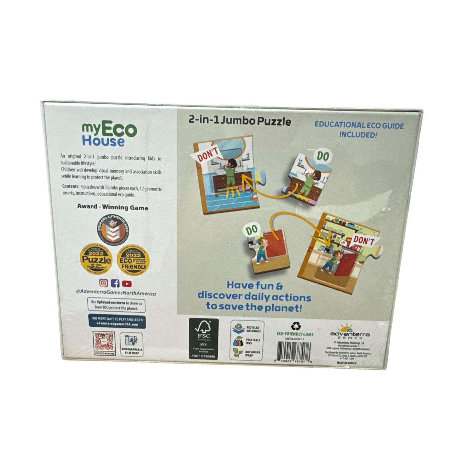 My Eco House 2-In-1 Jumbo Puzzle Educational Game For Kids Ages 3+