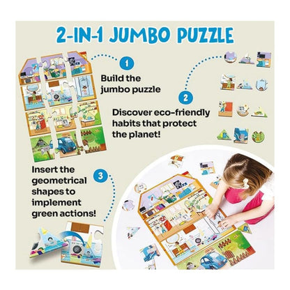 My Eco House 2-In-1 Jumbo Puzzle Educational Game For Kids Ages 3+