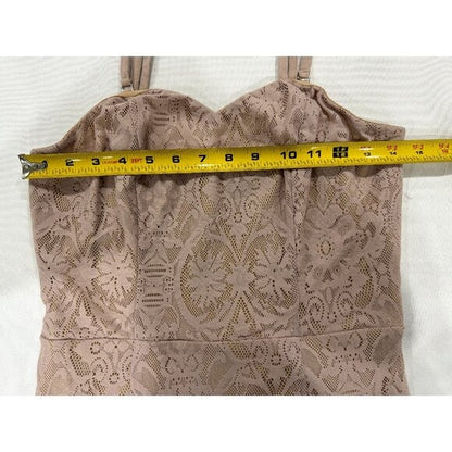 Dress The Population Beige Lace Mini Dress With Spaghetti Straps Size M