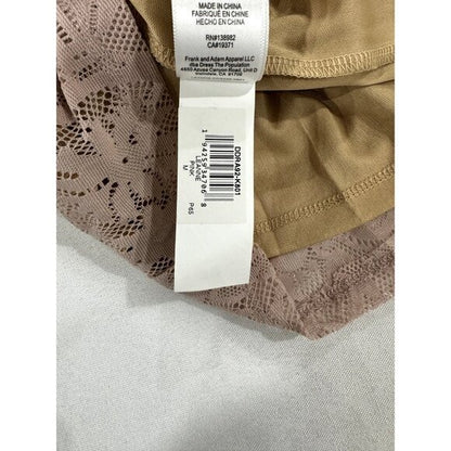 Dress The Population Beige Lace Mini Dress With Spaghetti Straps Size M