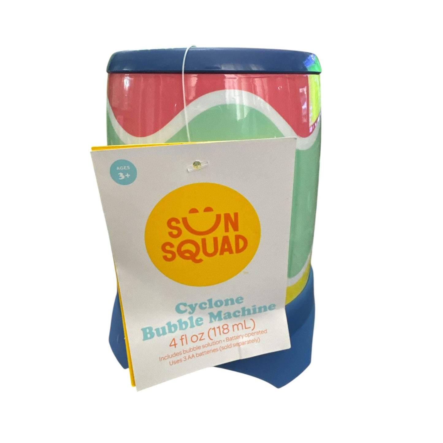 Set of 2 Sun Squad Cyclone Bubble Machine 4 Fl Oz Battery Operated Bright Colors Ages 3+