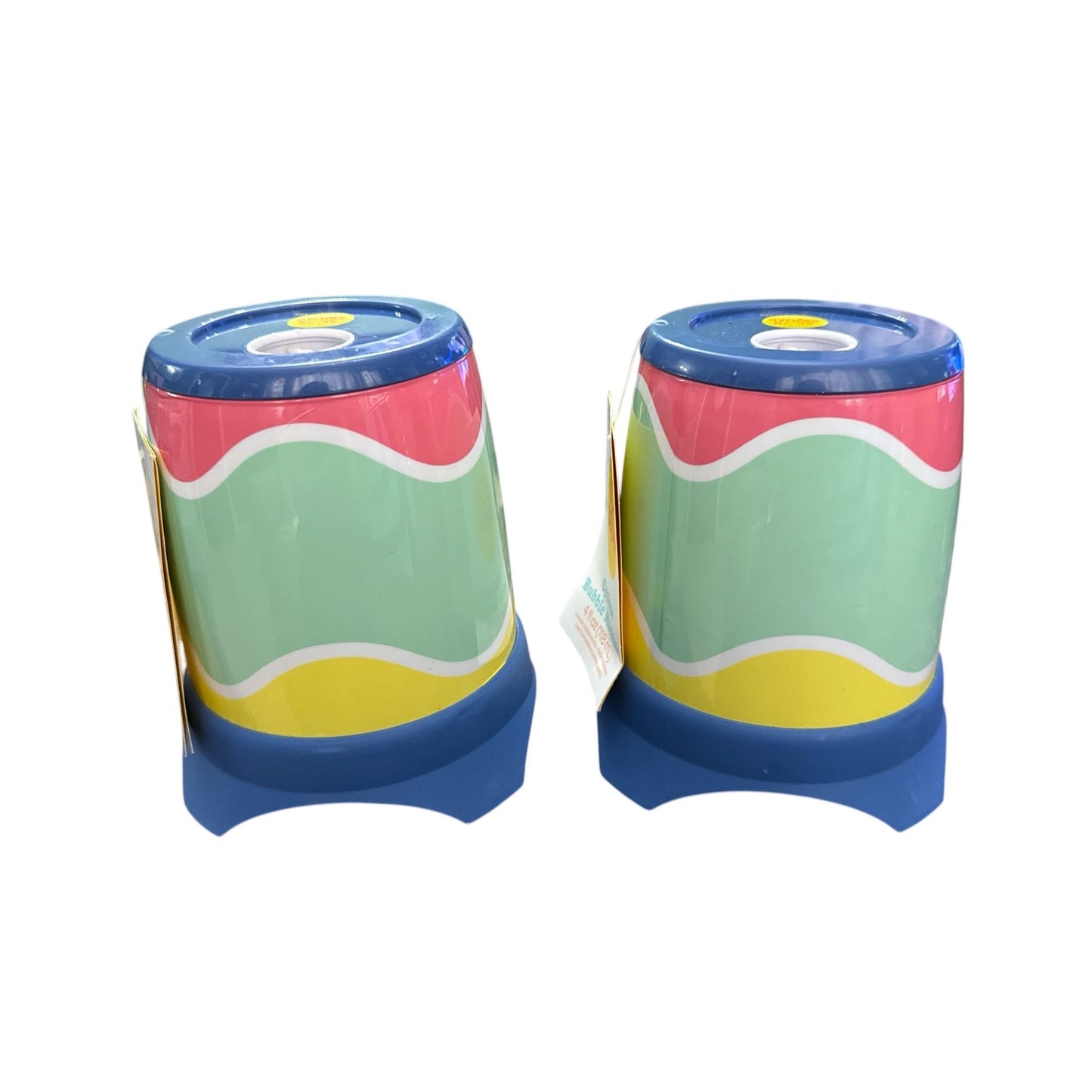 Set of 2 Sun Squad Cyclone Bubble Machine 4 Fl Oz Battery Operated Bright Colors Ages 3+