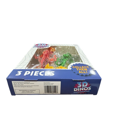 3D Dinos 3-Piece Articulated Dinosaur Figures Ages 13+ Collectible Set