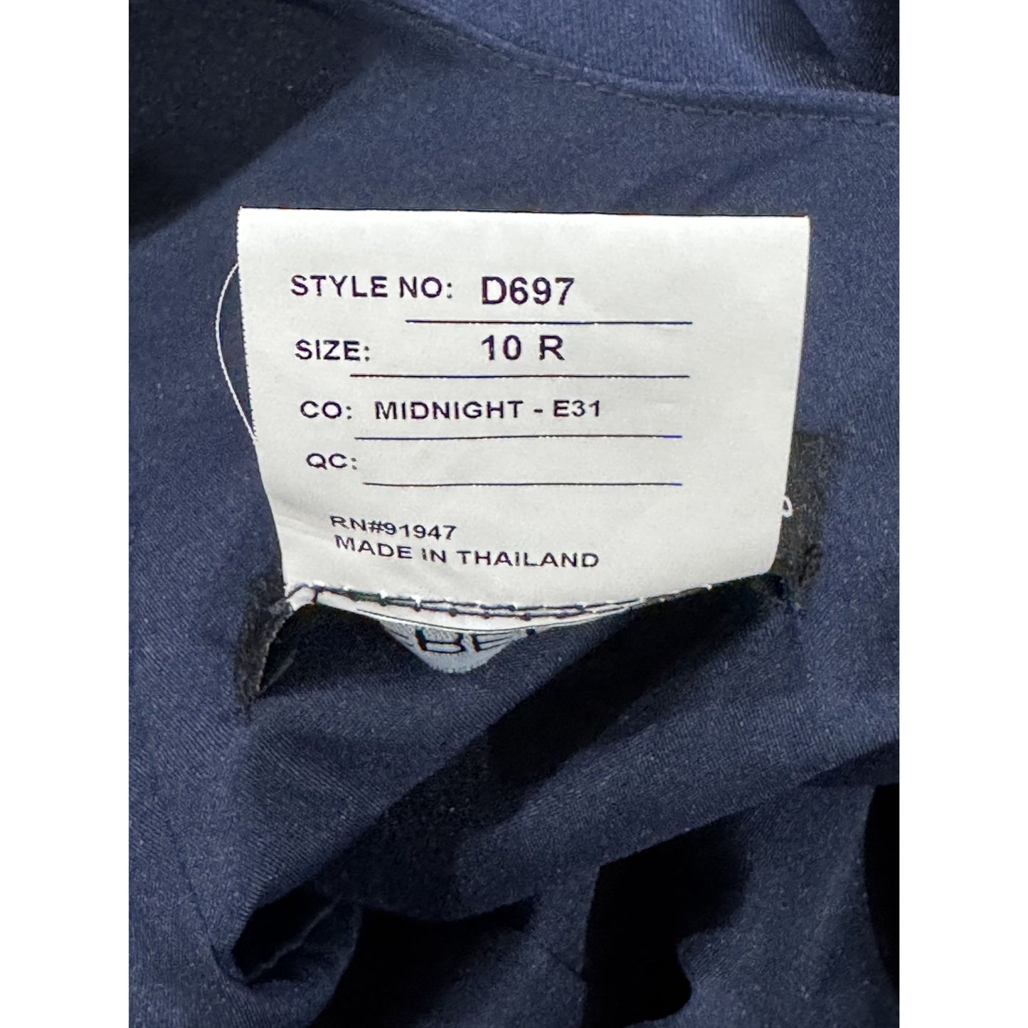 Alfred Sung Midnight Blue High-Low Sleeveless Dress Size 10R Formal Evening Gown Polyester Shell & Lining Made In Thailand