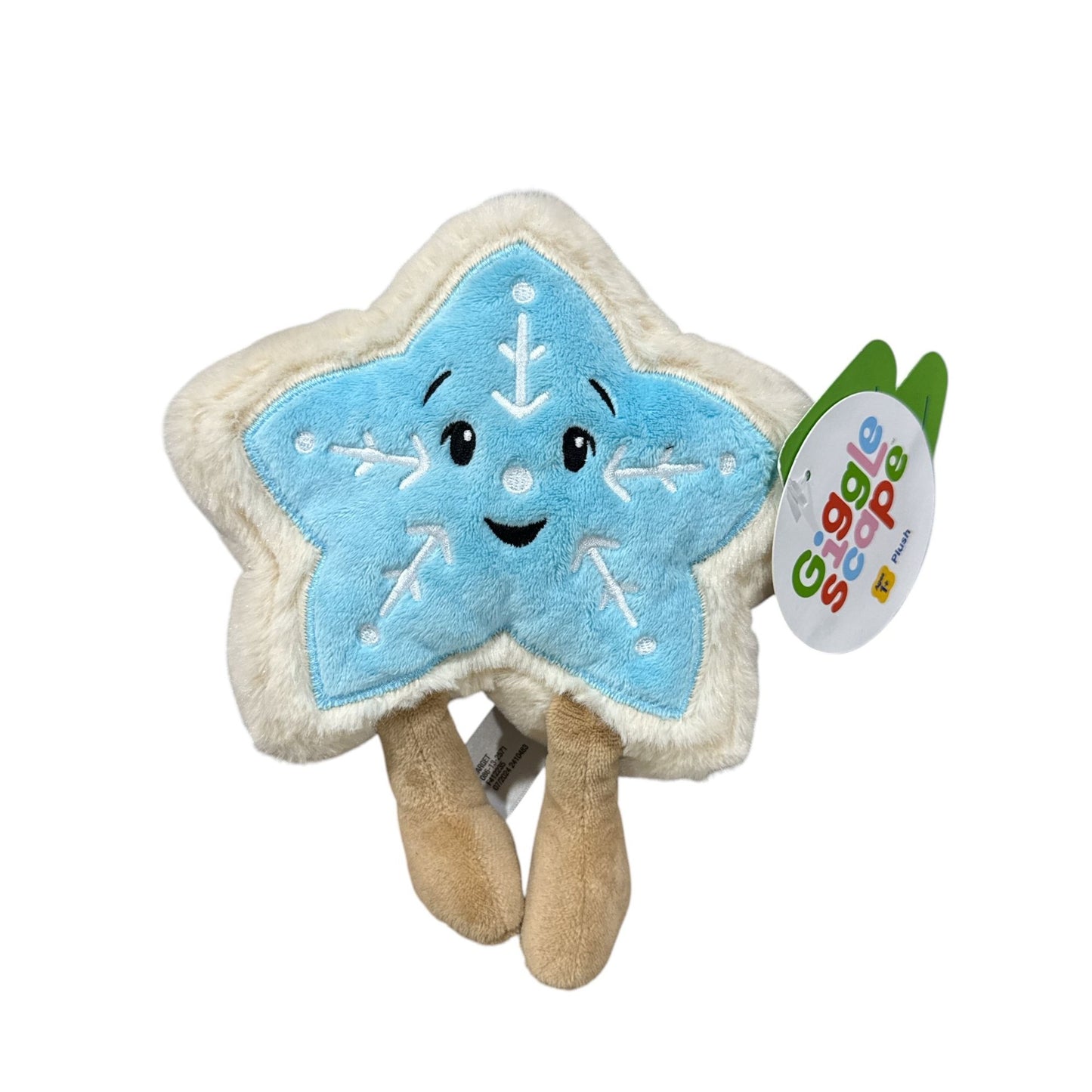 Giggle Scape Plush Smiling Snowflake Star With Legs 7" Soft Toy For Kids