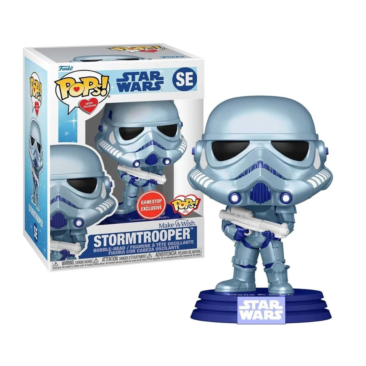 Funko Pop! Star Wars SE Stormtrooper Make-A-Wish Gamestop Exclusive Bobblehead Collectible