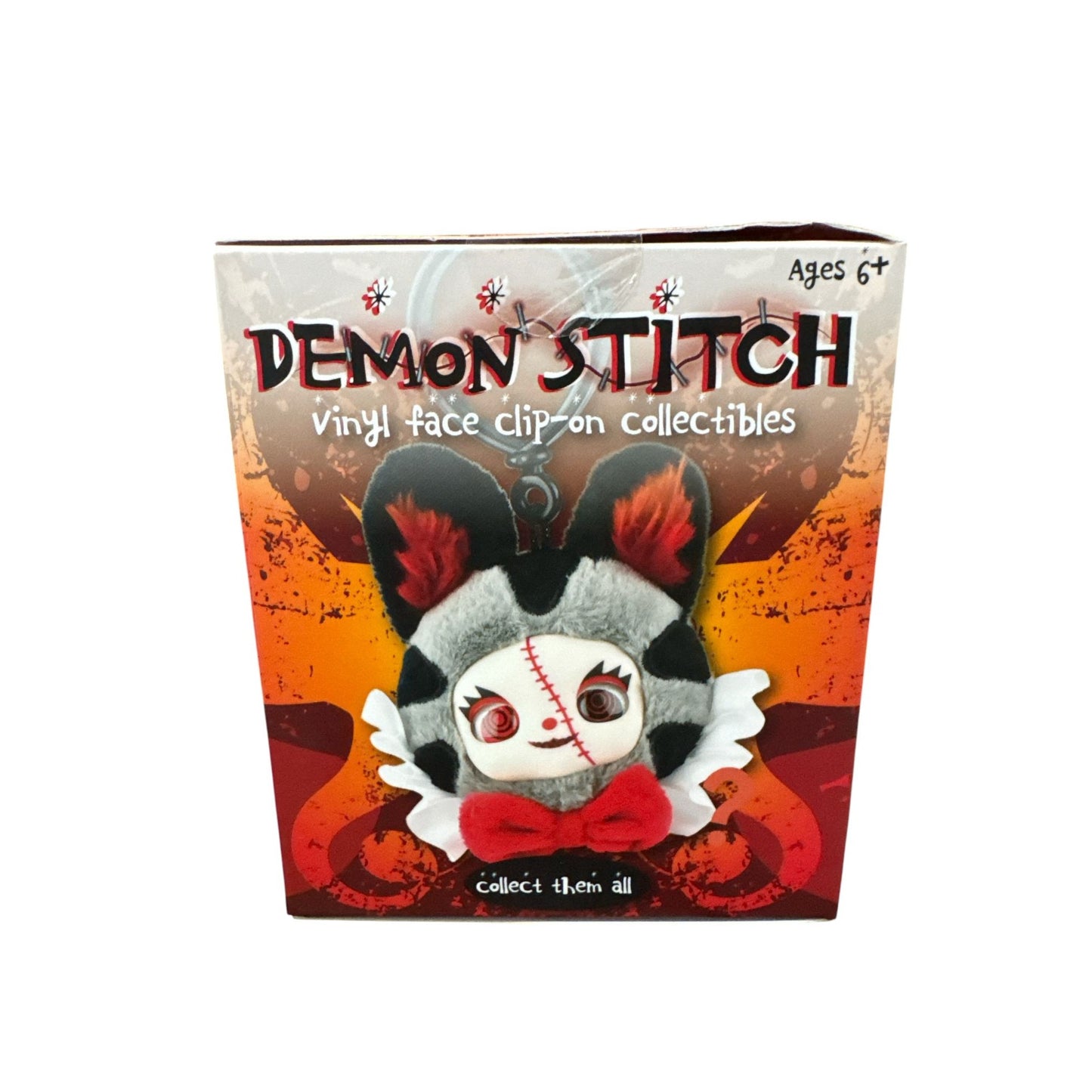 Demon Stitch Vinyl Face Clip-On Collectibles Plush Keychains Ages 6+