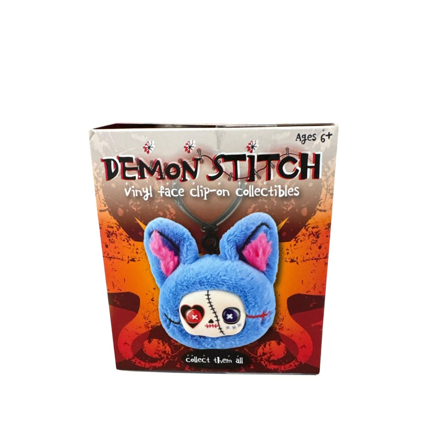 Demon Stitch Vinyl Face Clip-On Collectibles Plush Keychains Ages 6+
