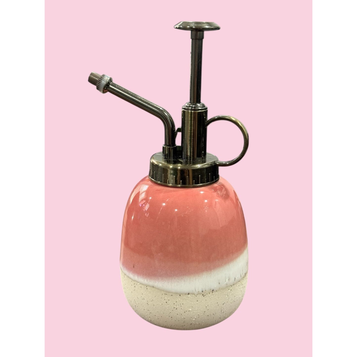 Good Little Garden Ceramic & Metal Plant Mister 2-Set - Pink Ombre - Indoor Gardening Sprayer - New