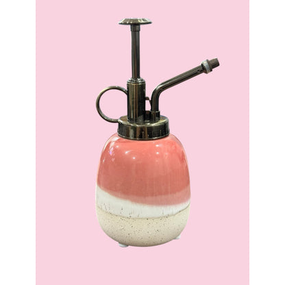 Good Little Garden Ceramic & Metal Plant Mister 2-Set - Pink Ombre - Indoor Gardening Sprayer - New