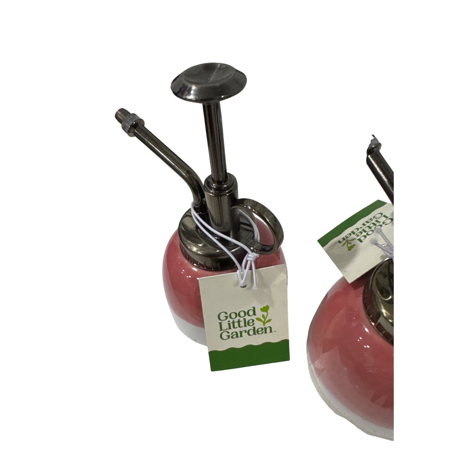 Good Little Garden Ceramic & Metal Plant Mister 2-Set - Pink Ombre - Indoor Gardening Sprayer - New