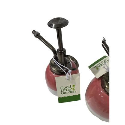 Good Little Garden Ceramic & Metal Plant Mister 2-Set - Pink Ombre - Indoor Gardening Sprayer - New