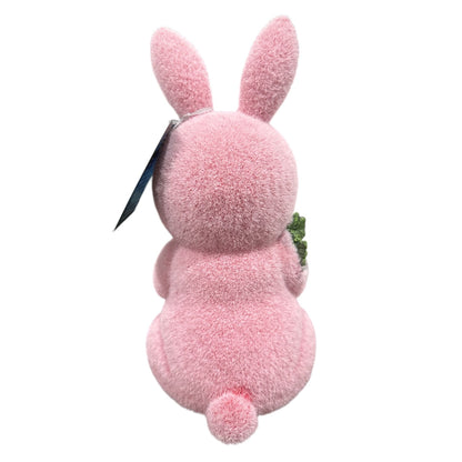 Humane Society Pink Easter Bunny Suit Pug Dog With Carrot Statue Figurine New