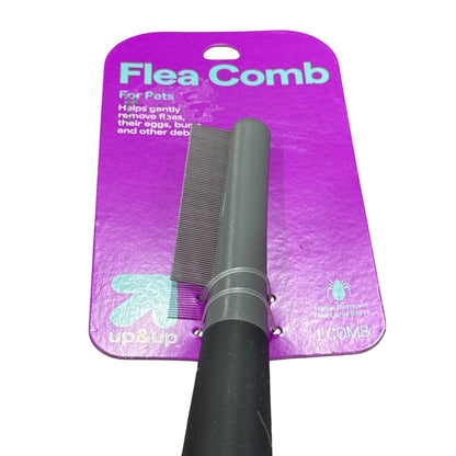 Up & Up Flea Comb For Pets Removes Fleas & Burrs Gray Handle Pack Of 2