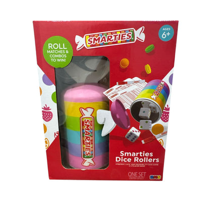 Smarties Dice Rollers Board Game Ages 6+ Strategy & Probability Game For 2-4 Players Includes Dice & Accessories