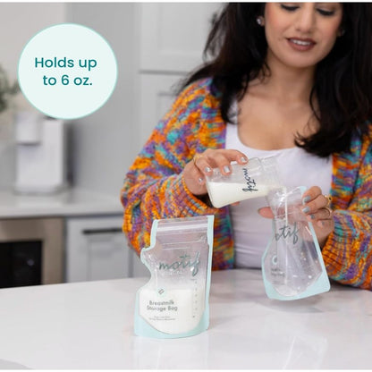 Motif Medical Breastmilk Storage Bags BPA-Free Leak-Proof Design 100 Count For Freezer & Refrigerator Use
