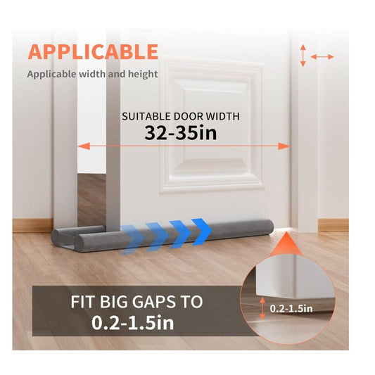 Bksai Door Draft Stopper for Bottom of Door, Under Door Gap Filler/Seal for Big Gap