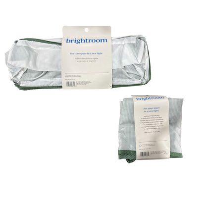 Brightroom Bedside Caddy & Fridge Caddy Set With Adjustable Storage Magnetic Attachment Green/White Durable Fabric