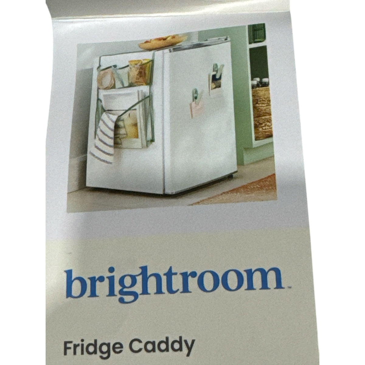 Brightroom Bedside Caddy & Fridge Caddy Set With Adjustable Storage Magnetic Attachment Green/White Durable Fabric