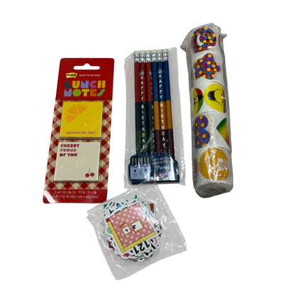Back-To-School Teacher Bundle With Stickers, Pencils, Dry Erase Pocket, Notepad & Lunch Notes