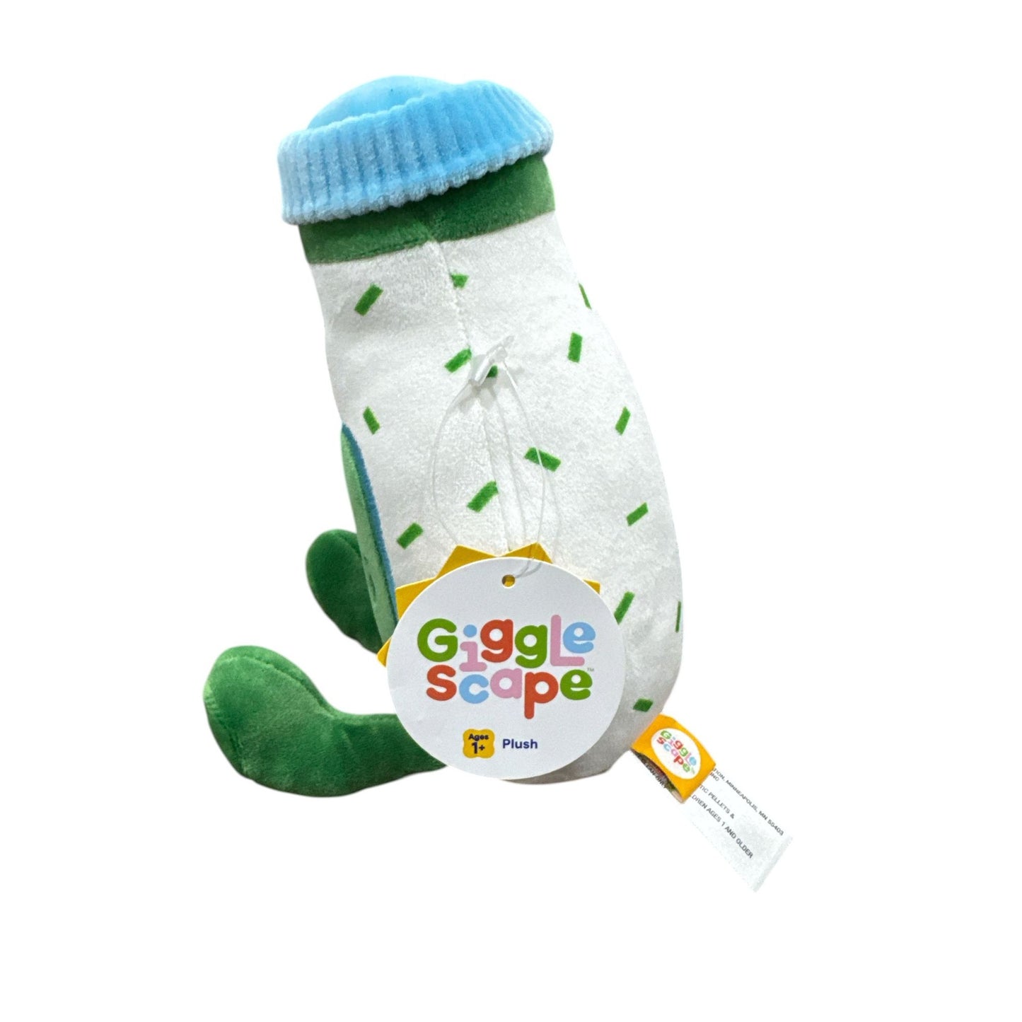 Gigglescape Ranch Bottle Plush Toy With Hat & Legs - Ages 1+