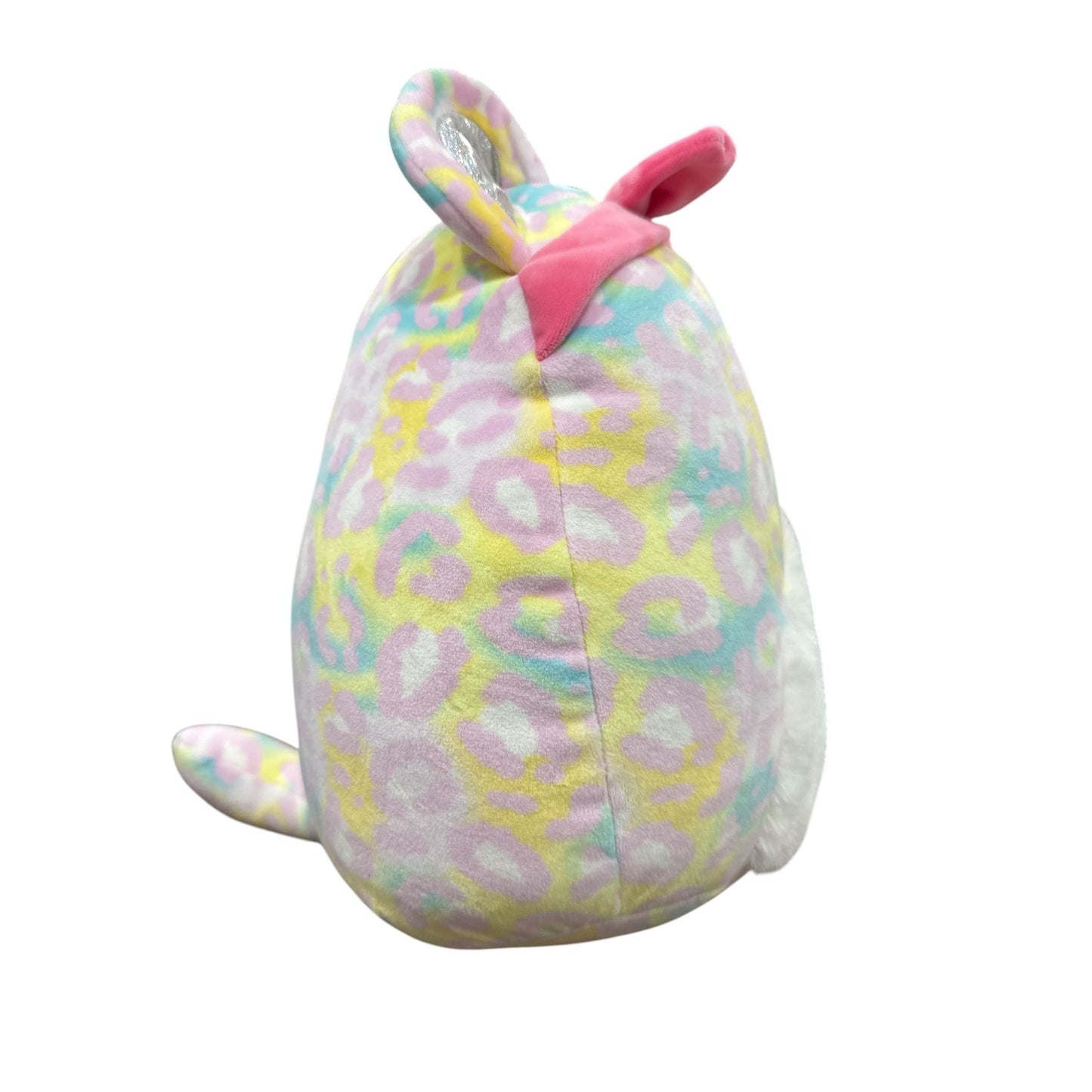 Squishmallows 12" Michaela The Multicolor Leopard Plush Toy With Pink Bow