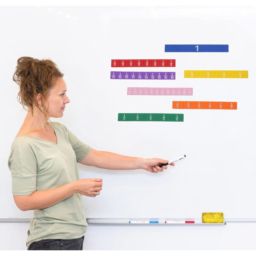 1 Set Magnetic Fraction Tile Montessori Math Materials for Kids to Learn Fraction Equivalence Math