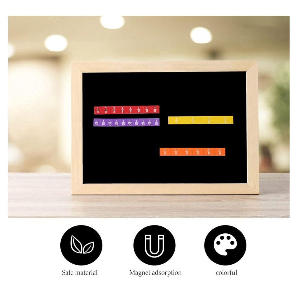 1 Set Magnetic Fraction Tile Montessori Math Materials for Kids to Learn Fraction Equivalence Math