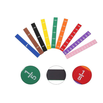 1 Set Magnetic Fraction Tile Montessori Math Materials for Kids to Learn Fraction Equivalence Math