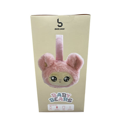 Baby Bears Plush Wireless Bluetooth Headphones With Adjustable Headband Soft Cushion Pink Compatible With iPhone, iPad & Android Devices
