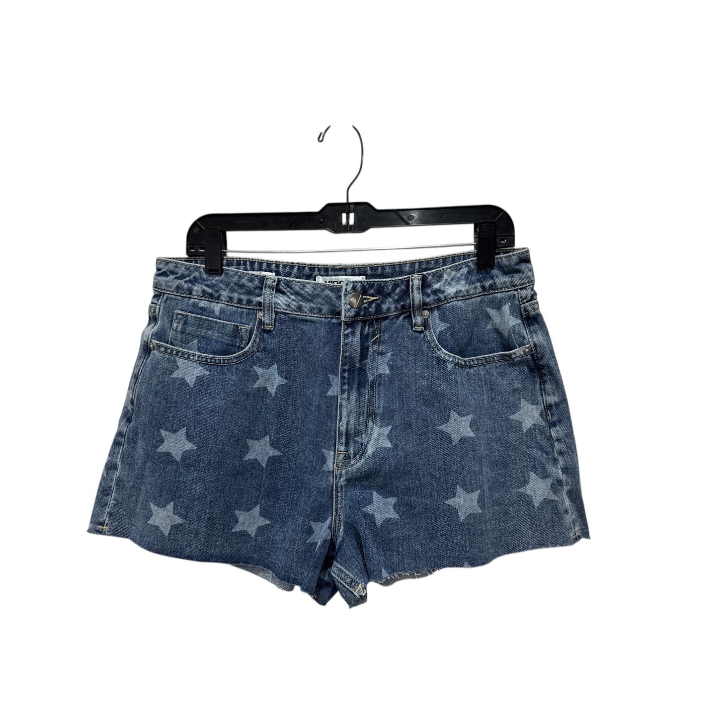 Vigoss Star Print Denim Shorts Size 31 Blue High-Rise Casual Women's Summer Style