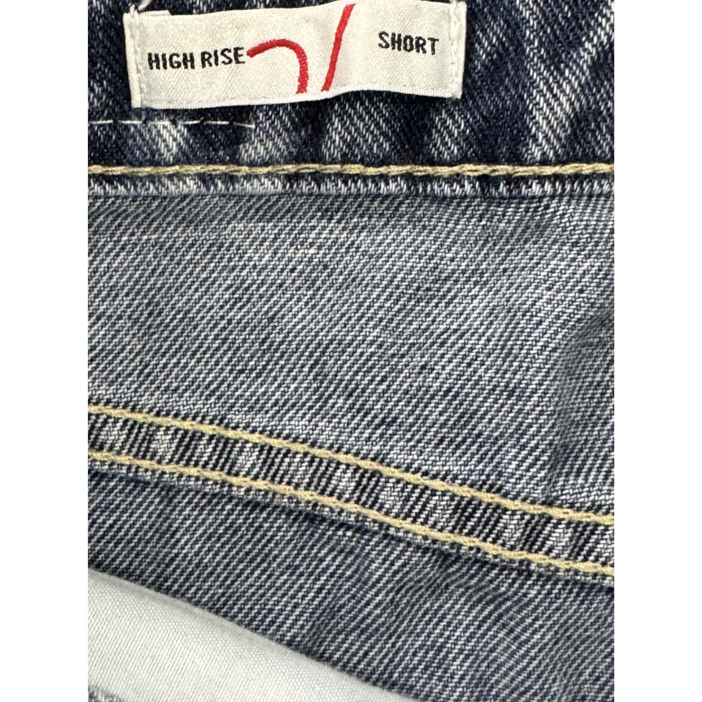 Vigoss Star Print Denim Shorts Size 31 Blue High-Rise Casual Women's Summer Style