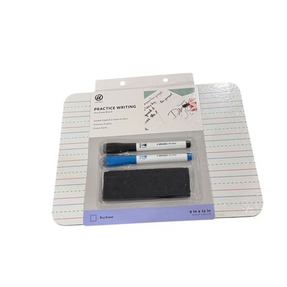 U Brands Dry Erase Board Set With Markers & Eraser 9"x12" Double-Sided Practice Writing Board
