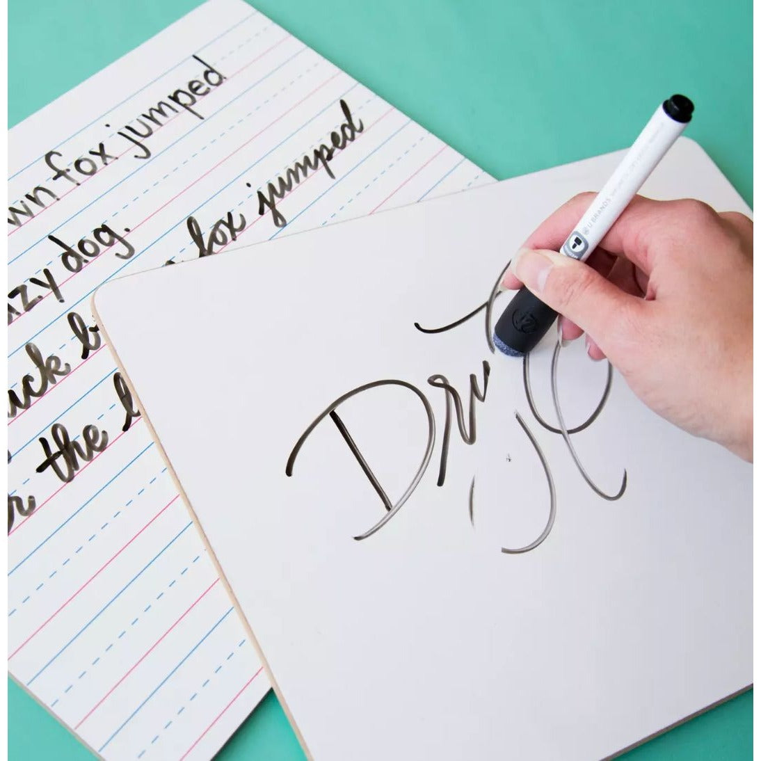 U Brands Dry Erase Board Set With Markers & Eraser 9"x12" Double-Sided Practice Writing Board