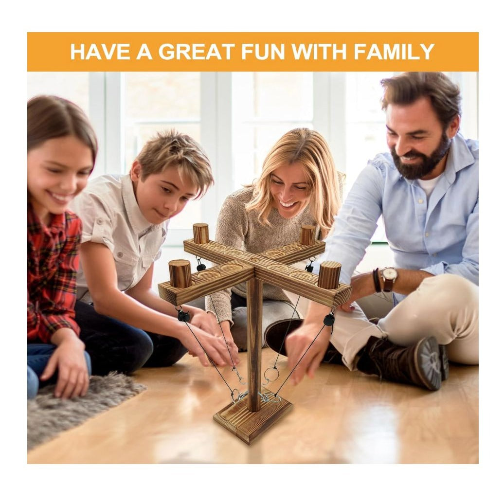 RING TOSS GAMES Large Ring Toss Game for Adults, Ring Game on a String, Tabletop Games